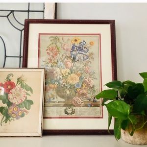 Vintage June Floral Framed Picture